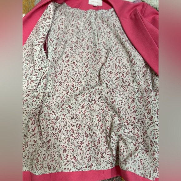 Skies are Blue Pink Floral Lined Blazer Small - Picture 6 of 12